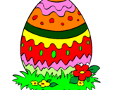 Disegno Uovo di Pasqua 2 pitturato su ale5