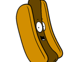 Disegno Hot dog pitturato su Martina