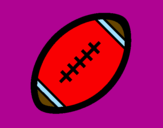 Disegno Pallone da calcio americano II pitturato su linda