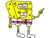 Disegno Spongebob pitturato su alessandro