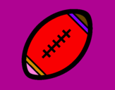 Disegno Pallone da calcio americano II pitturato su valentina