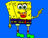 Disegno Spongebob pitturato su michele