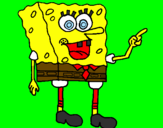Disegno Spongebob pitturato su Albpri