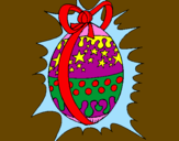 Disegno Uovo di Pasqua brillante pitturato su ludovica