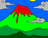 Disegno Monte Fuji pitturato su alicya