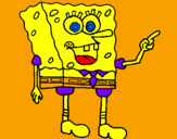 Disegno Spongebob pitturato su ludovica r.