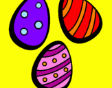 Disegno Uovo di Pasqua IV pitturato su carlotta
