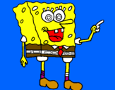 Disegno Spongebob pitturato su juri