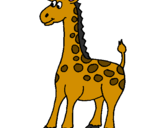 Disegno Giraffa pitturato su vanessa braghini