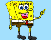 Disegno Spongebob pitturato su Desi