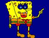 Disegno Spongebob pitturato su Niccolo`