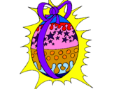 Disegno Uovo di Pasqua brillante pitturato su Filippo