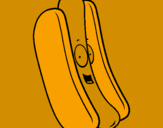 Disegno Hot dog pitturato su RICCARDO
