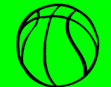 Disegno Pallone da pallacanestro pitturato su fra