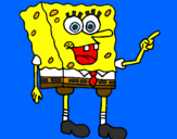Disegno Spongebob pitturato su alessia