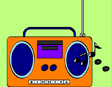 Disegno Radio cassette 2 pitturato su Valerio
