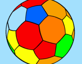 Disegno Pallone da calcio II pitturato su maria