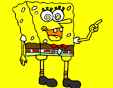 Disegno Spongebob pitturato su ANDREA