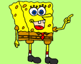 Disegno Spongebob pitturato su CAROLINA