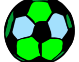 Disegno Pallone da calcio pitturato su michele