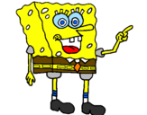 Disegno Spongebob pitturato su federica