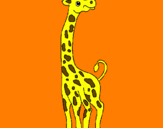Disegno Giraffa  pitturato su Aurora L.