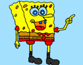Disegno Spongebob pitturato su yuri