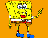 Disegno Spongebob pitturato su alessio