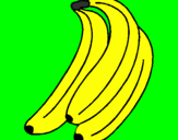 Disegno Banane  pitturato su giovanni