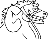 Disegno Cavallo pitturato su cacca ,molla di tomatfd1v