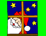 Disegno Babbo Natale pitturato su GIULIA 2005