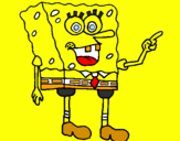 Disegno Spongebob pitturato su ORTENSIO