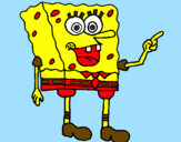 Disegno Spongebob pitturato su roby