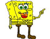 Disegno Spongebob pitturato su rayane