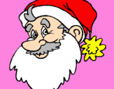 Disegno Faccione Babbo Natale  pitturato su alex