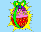 Disegno Uovo di Pasqua brillante pitturato su DAVIDE