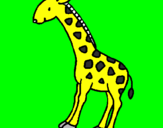 Disegno Giraffa  pitturato su LUCIA