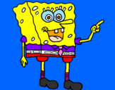 Disegno Spongebob pitturato su SAMU