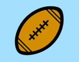 Disegno Pallone da calcio americano II pitturato su luigi