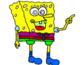 Disegno Spongebob pitturato su ninfea