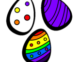 Disegno Uovo di Pasqua IV pitturato su leda
