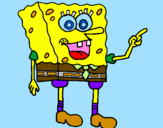 Disegno Spongebob pitturato su MATTIA