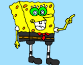 Disegno Spongebob pitturato su alice cerasi