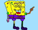 Disegno Spongebob pitturato su LORENZO