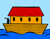 Disegno Arca di Noè  pitturato su DAVIDE