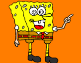 Disegno Spongebob pitturato su Martina lg