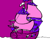 Disegno Barca  pitturato su alessia x  flaminia