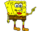 Disegno Spongebob pitturato su CARLO