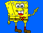 Disegno Spongebob pitturato su jacopo