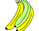 Disegno Banane  pitturato su giada t.